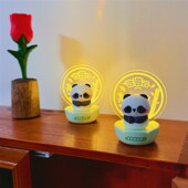 新品 佛系熊猫节节高升无线移动迷你小夜灯小摆件 节节f高