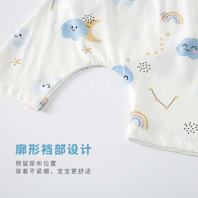 极速2件婴儿大pp裤夏季宝宝短裤儿童七分裤子男童女童.夏装屁屁裤