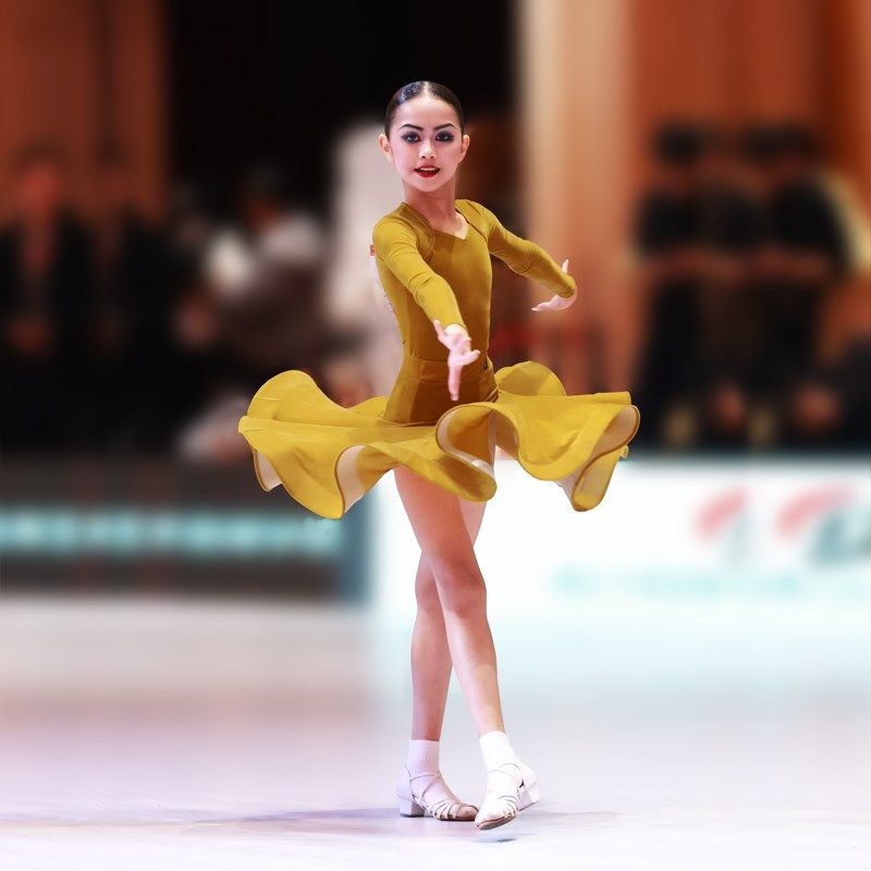新品CONNY拉丁舞套装女比赛标准规定服舞蹈服儿童跳Y舞表演演出分