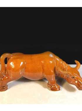 极速低头喝水牛陶瓷黄牛青牛工艺礼品摆饰阳台门R厅化妆室厨房补