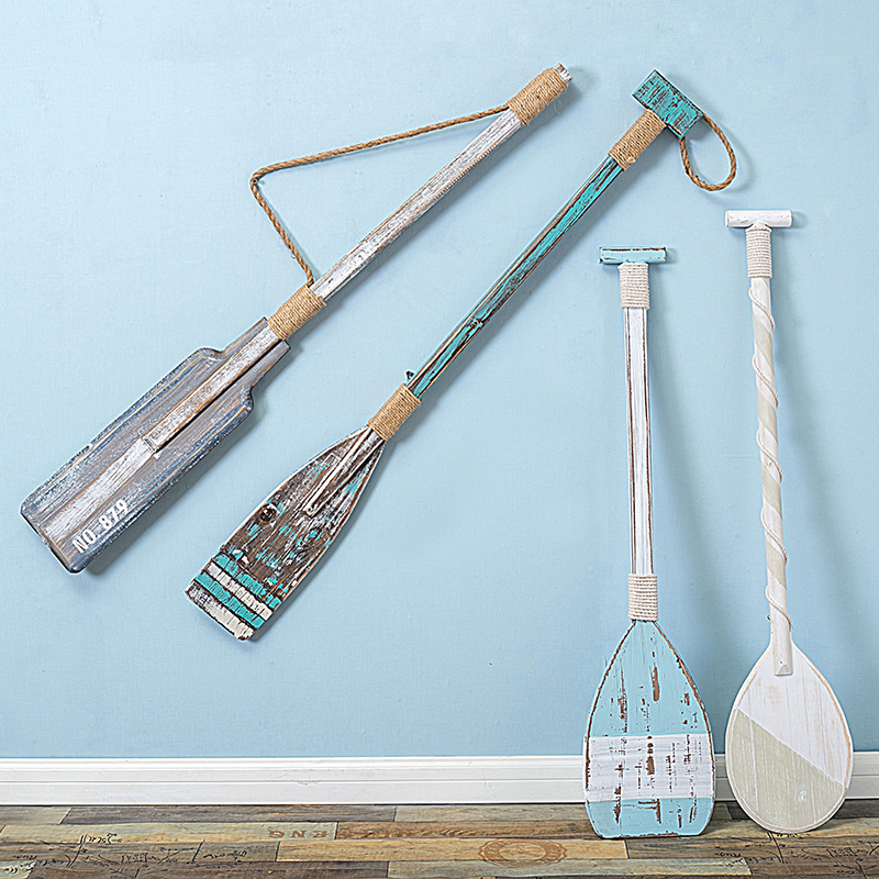 极速62厘米做旧复古船桨划桨实木海洋地K中海风格装饰浆片烧烤店