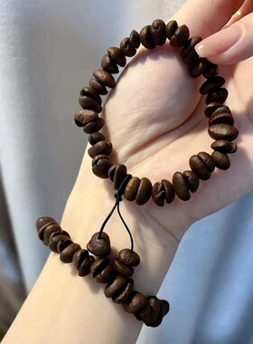 新品咖啡豆女款i手链 女款小众手串 咖啡豆打孔制作 咖啡味浓郁