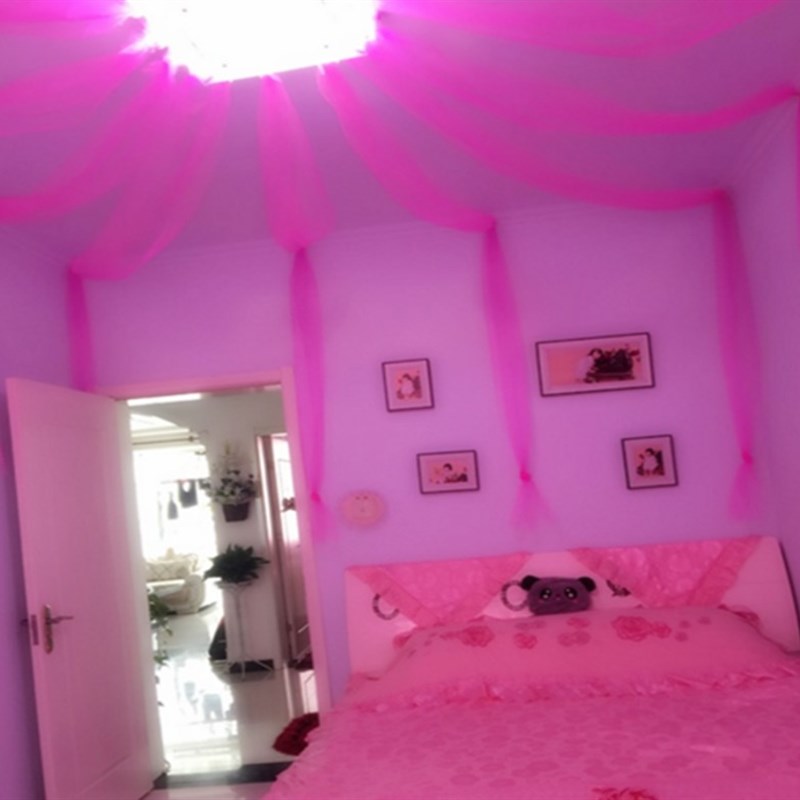 极速纱幔雪纱婚庆l婚礼结婚装饰纱婚房布置用品楼梯拉花包花纱网