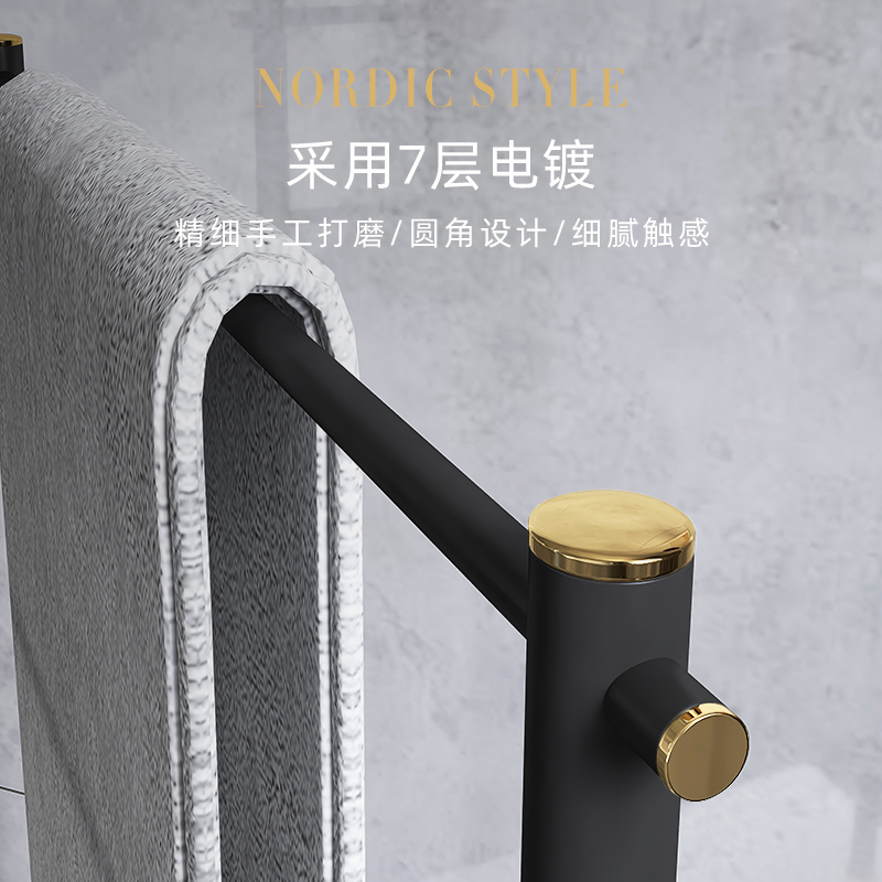 极速落地大理石毛巾置物架t卫生间浴巾架雨伞架挂衣架轻奢浴室收