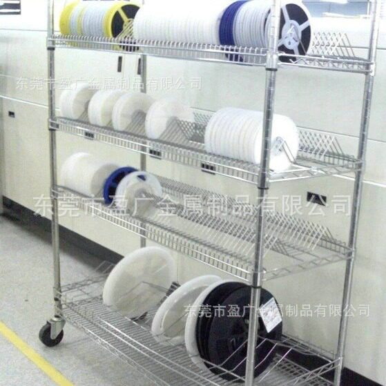 厂家热销SMT料盘挂料车不锈钢SMT物料架家用SMT耐用悬挂式电子厂