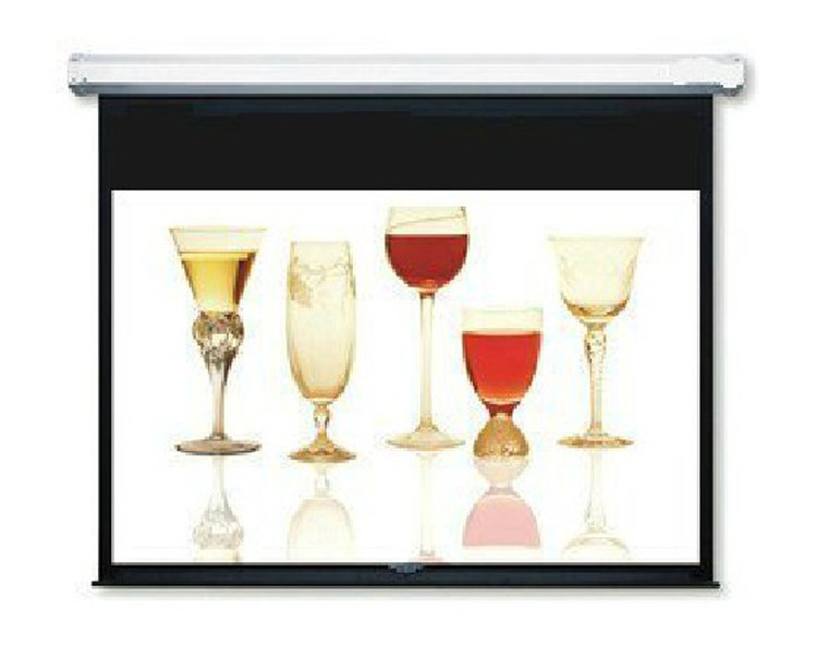 新品全新红金叶 16t:9白塑84英寸电动遥控投影幕布