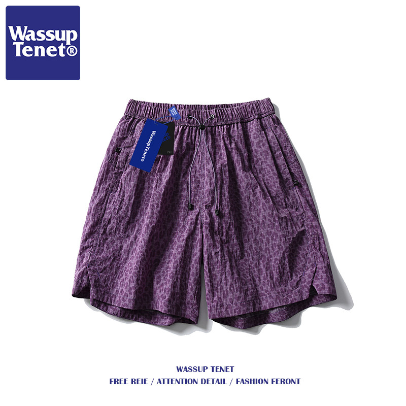 Wassup tenet美式vibe风迷彩工装短裤男宽松夏季休闲宽松五分裤男