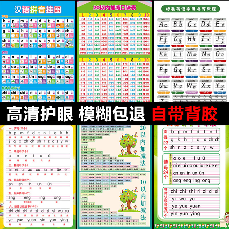 速发幼儿园十10以内数的分解与组成墙贴天天练数字海报组合表挂图