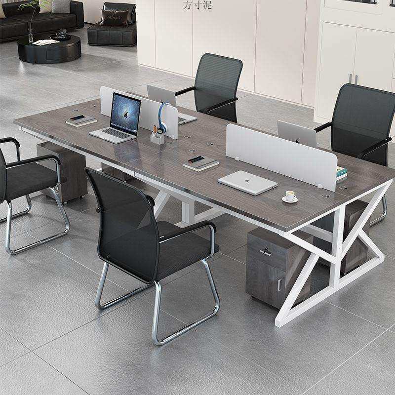 职员办公桌子桌椅套装2/4/6人位卡座工位桌组合简约现代屏风工位