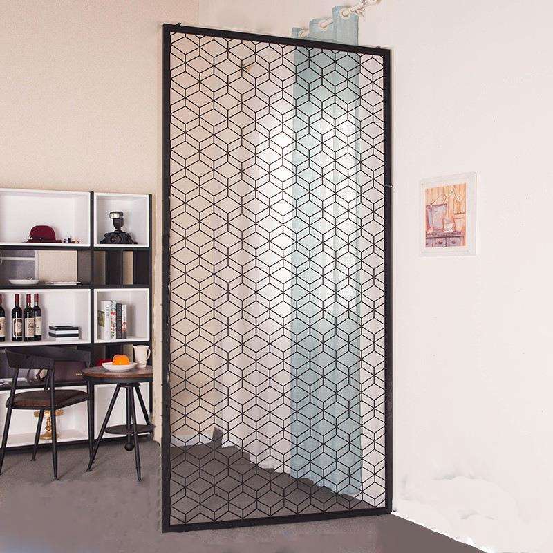 简约现代屏风铁艺loft办公室家用客厅隔断墙休闲餐厅镂空墙屏风