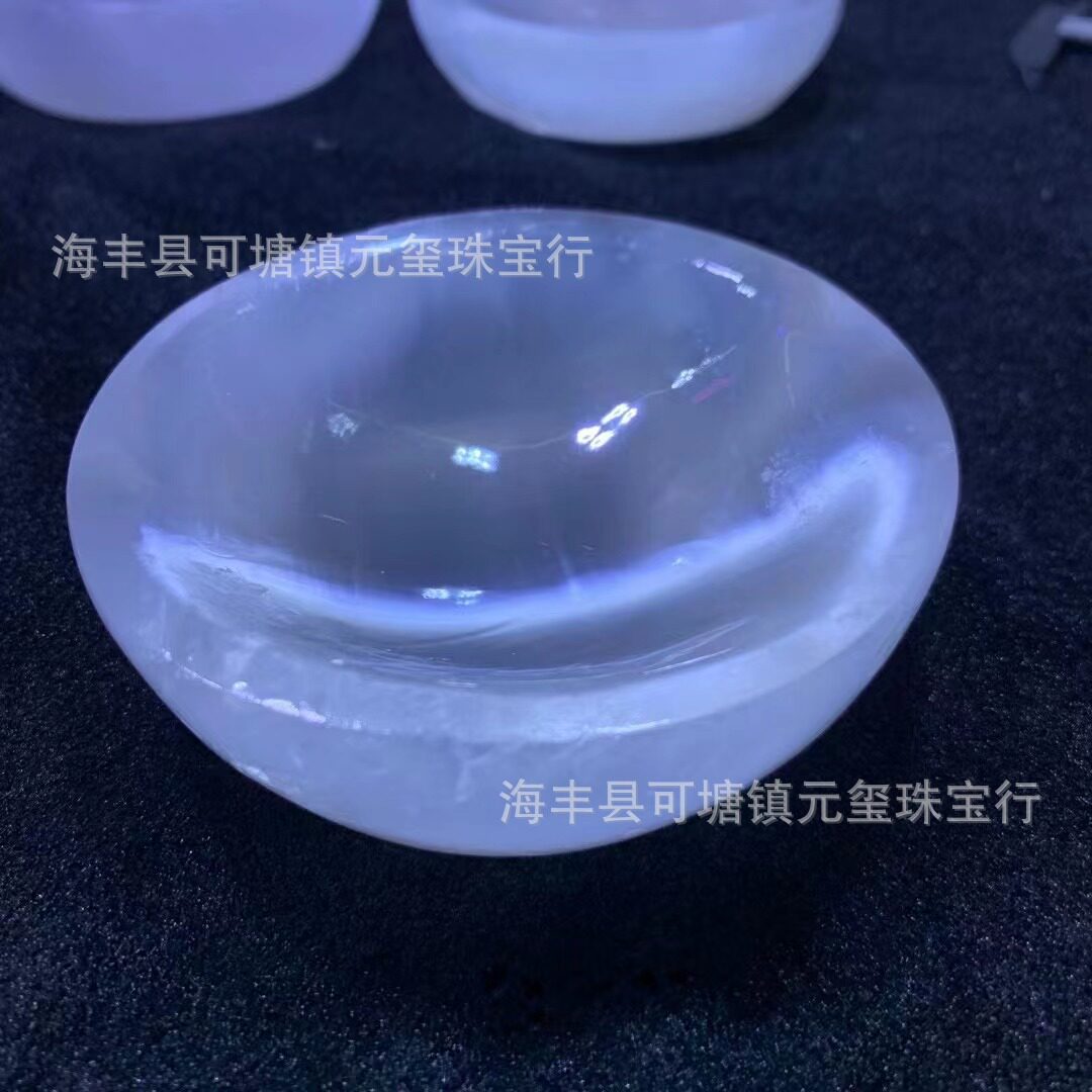 天然摩洛哥石膏消磁碗水晶消磁碗批发石膏摆件元玺珠宝