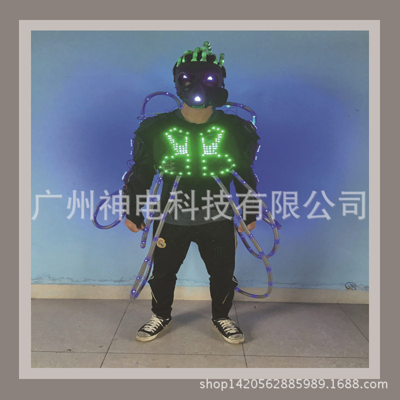 专业研发舞台发光服装Party荧光服装LED夜店服装外销表演设备