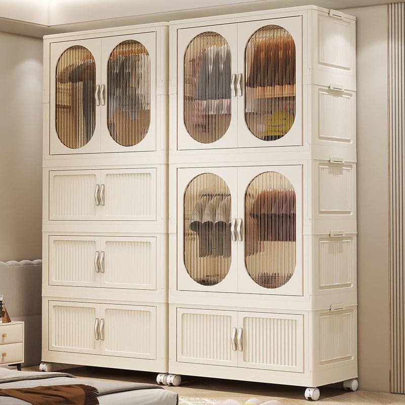 折叠收纳柜儿童衣柜家用卧室衣服整理储物柜宝宝简易小衣橱置物柜