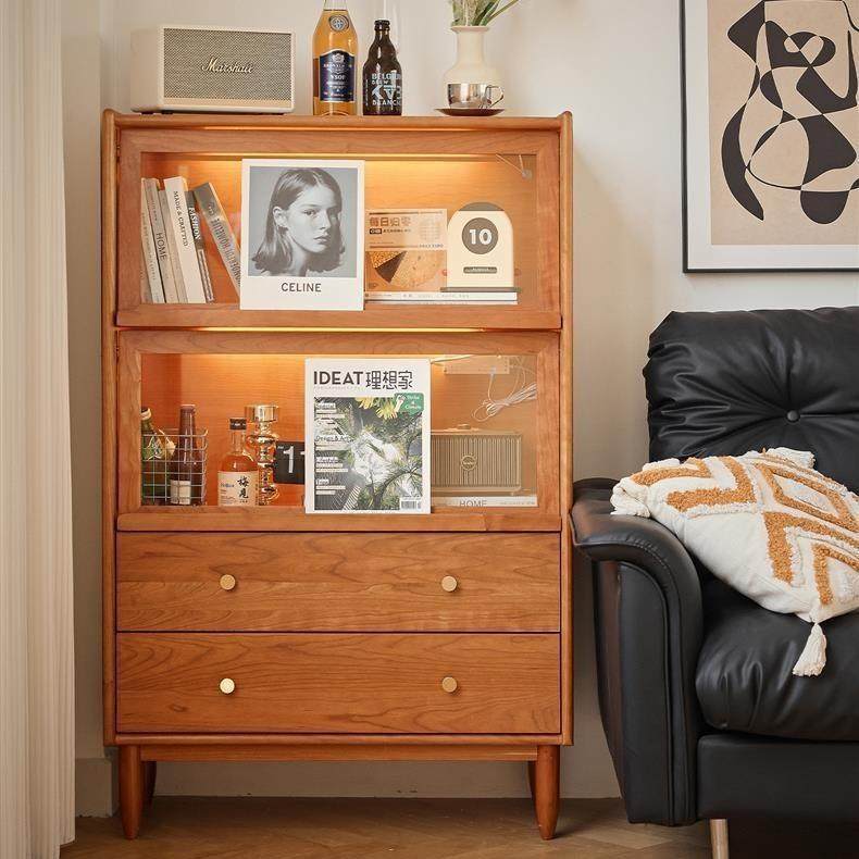 北欧日式樱桃木书柜餐边柜实木收纳柜客厅电视柜展示柜沙发边柜,畜牧/养殖物资,畜牧/养殖器械,淘宝优惠券,粉丝福利购,淘宝优惠卷