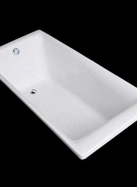 内深50cm薄边1.7米品质亚克力浴缸长方形嵌入式工程家用 soaking