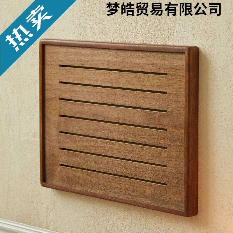 弱电箱配电箱挂画电表箱装饰画盖板电闸实木多媒体胡桃木网遮挡