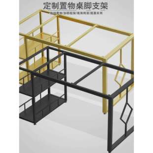铁艺桌脚支架定作岩板瓷砖餐桌腿茶桌茶几脚架大理石玻璃桌架金属