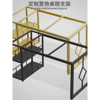 铁艺桌脚支架定作岩板瓷砖餐桌腿茶桌茶几脚架大理石玻璃桌架金属