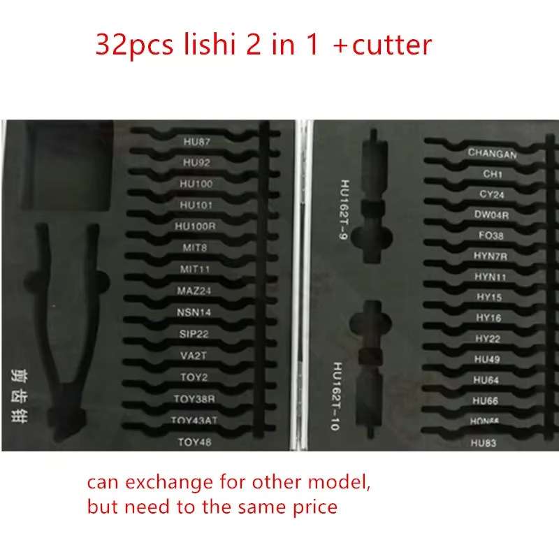 Original LISHI 32 PCS 2 in 1 for Cutter locksmith tools repa