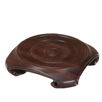 整木圆形紫砂壶花瓶香炉鱼缸托架