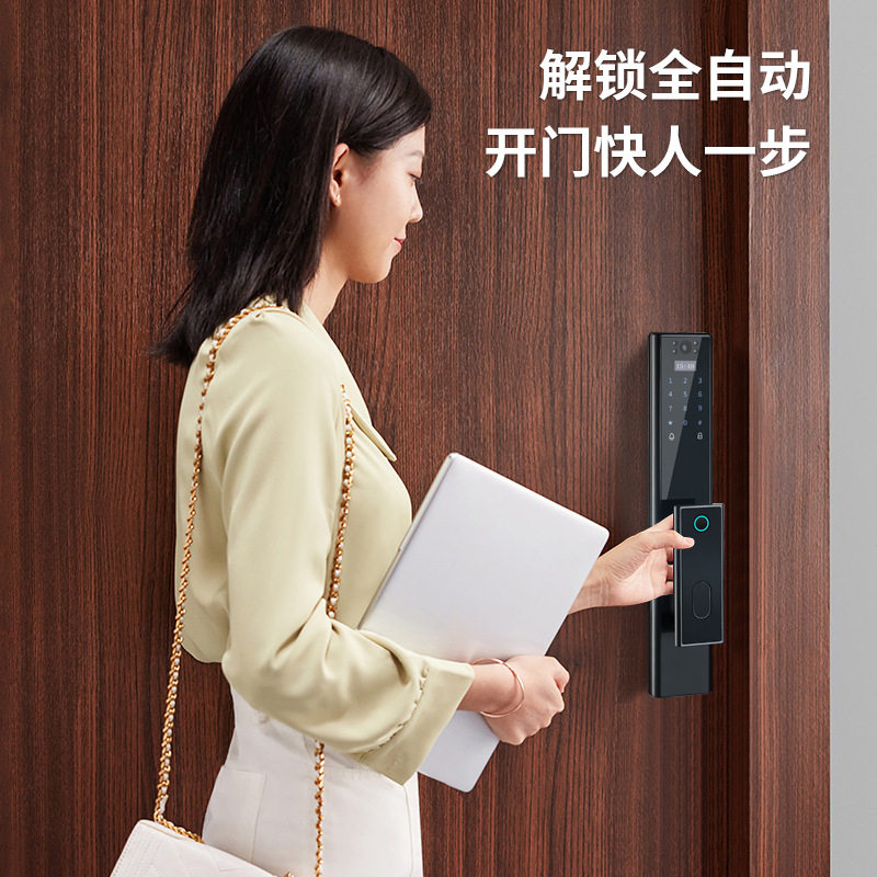 现货速发全自动智能锁家用锁通用型指纹锁密码锁可视猫眼