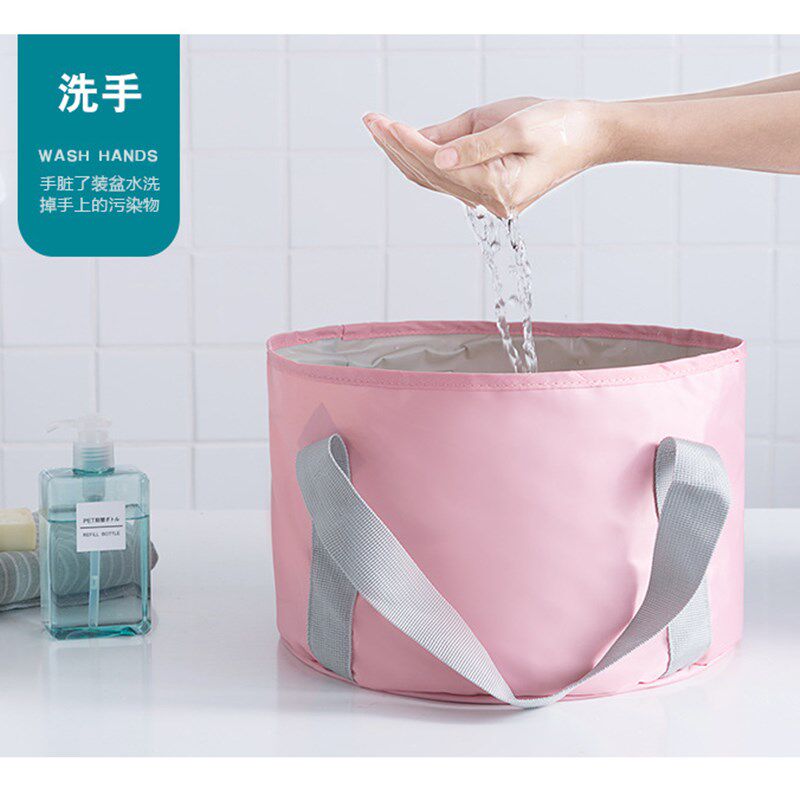 现货速发出差旅行泡脚便携旅行户外折叠水盆 便携式折叠盆洗脚盆