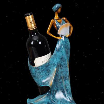 现货速发红酒架摆件 酒柜装饰品摆件家用欧式创意酒架酒瓶架简约