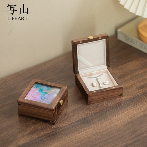 实木挂式防氧化项链珠宝收纳盒