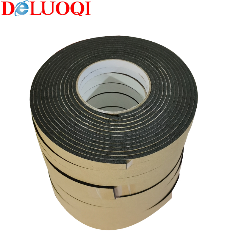 速发强黑力防色海绵单面胶带 M厚粘震泡沫密封单面胶条10卷