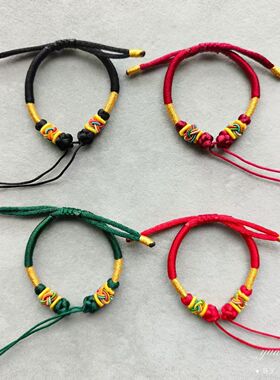 手工编织红色宝宝手绳半成品