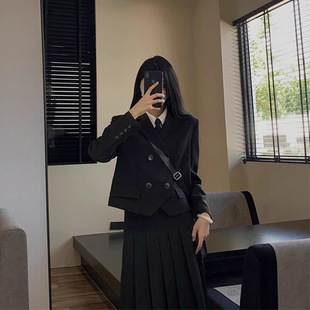 2025年新款高级感冬装女装学院风长袖西装连衣裙两件套春秋季套装