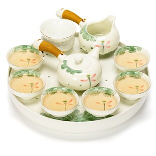 速发御泉简约陶瓷功夫茶具套装家用整套轻奢茶盖茶杯壶碗办公室