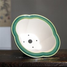 紫砂花盆陶瓷f盆景盆高海棠形仿古青花瓷开片釉裂纹釉兰花盆觅陶