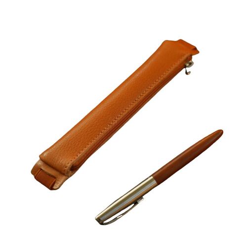 适用Apple pencil触控笔v保护套ipencil防丢真皮笔袋iPad手写笔套