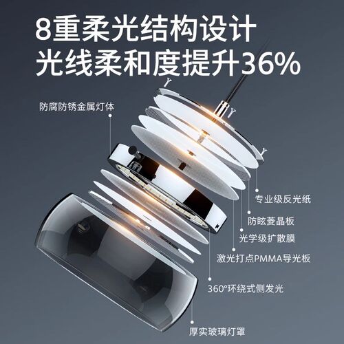 意式极简餐厅灯国王湖n吊灯2024新款高级感轻奢三头吧台岛台餐桌