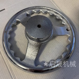 铸铁手轮圆形加厚镀铬波纹手摇螺纹键槽顶丝孔6寸8M寸M10M12M14M1