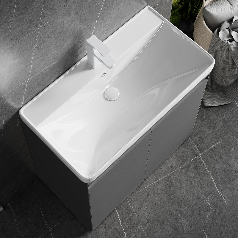 阳台落地式30h4不锈钢浴室柜组合加深洗手盆卫生间大容量洗脸盆