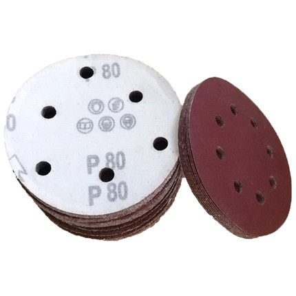 5寸7寸9d寸6孔8孔打磨抛光砂纸片拉绒片背绒片圆盘砂纸植绒砂纸片