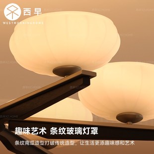 若木法式中古客厅灯主灯吊灯美式复古卧K室餐厅书房低层高吸顶灯