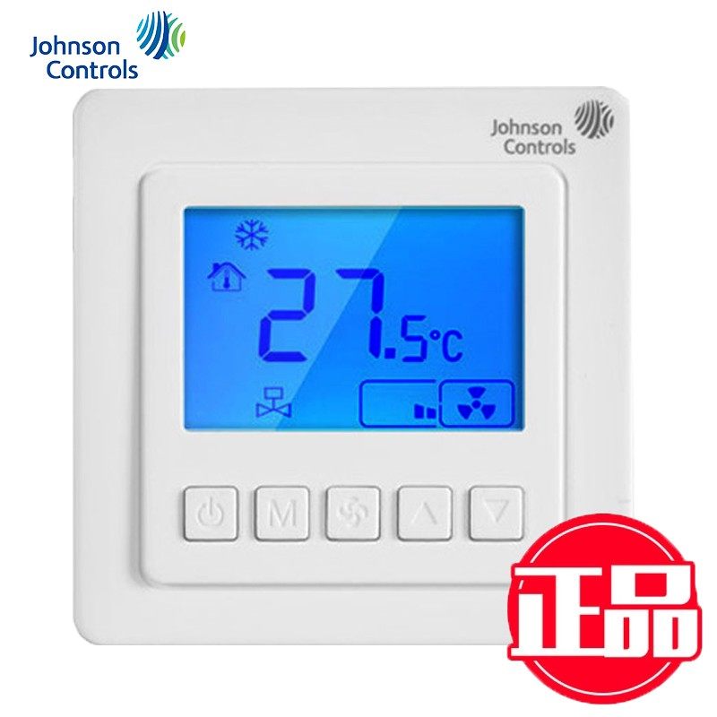 Johnsong江森温控器T5200中央空调三速开关风机盘管液晶控制面板
