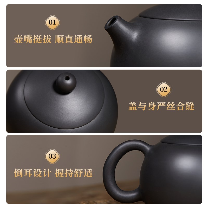 建水紫陶茶壶单壶李昊纯r手工精品西施泡茶壶个人家用非紫砂茶具