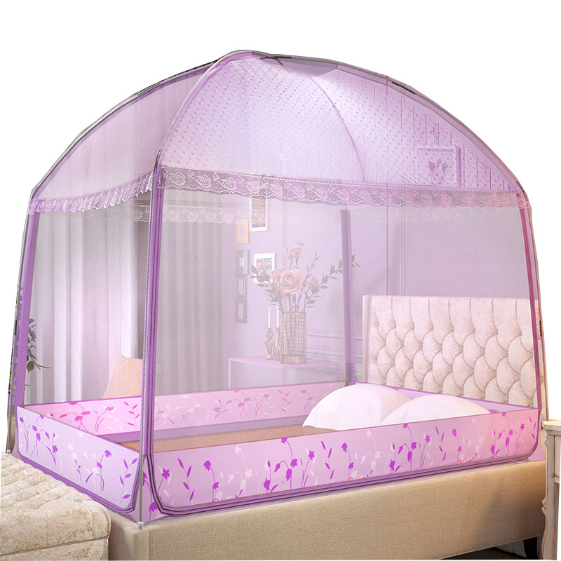 蒙古包蚊帐2021年2米帐篷1.8m床新款家用1.O5防摔罩子w简约文帐子