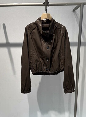 艾诺丝国内代购2025秋冬季宽松休闲显瘦立领短外套上衣女AR103019