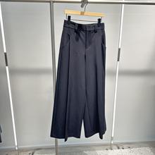 国内代购2025秋新款黑色时尚直筒休闲裤阔腿西装裤AR303013