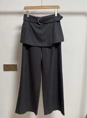 艾诺丝国内代购2025秋季新款时尚气质显瘦高腰直筒休闲裤AR304121