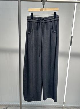 艾诺丝国内代购2025秋季新款时尚气质款松紧腰直筒裤长裤AR314127