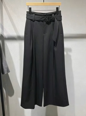 艾诺丝国内代购2026春季新款时尚高腰拖地西装阔腿休闲裤BR301160