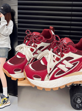 【Valkyvia/悠悠奢品】R8838 爆款厚底老爹鞋透气潮流韩版阿甘鞋