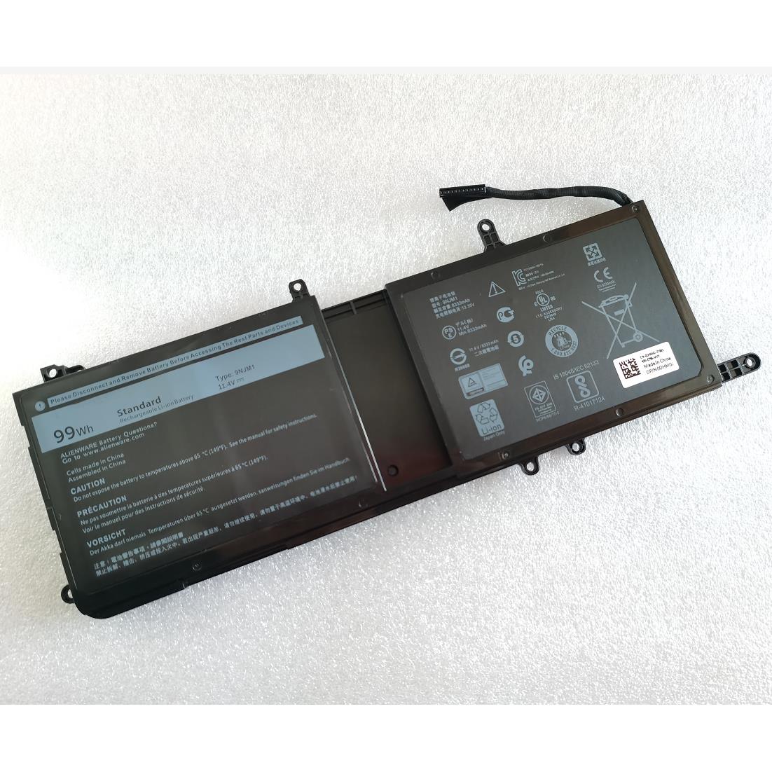 适用戴尔外星人17 R4 r5 ALIENWARE 15 R3 9NJM1 P31E 99WH 电池