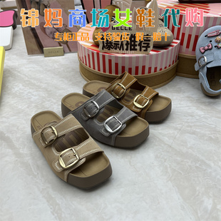 百丽复古生巧吐司鞋女2026夏新商场同款厚底可外穿拖鞋F5U1DBT6